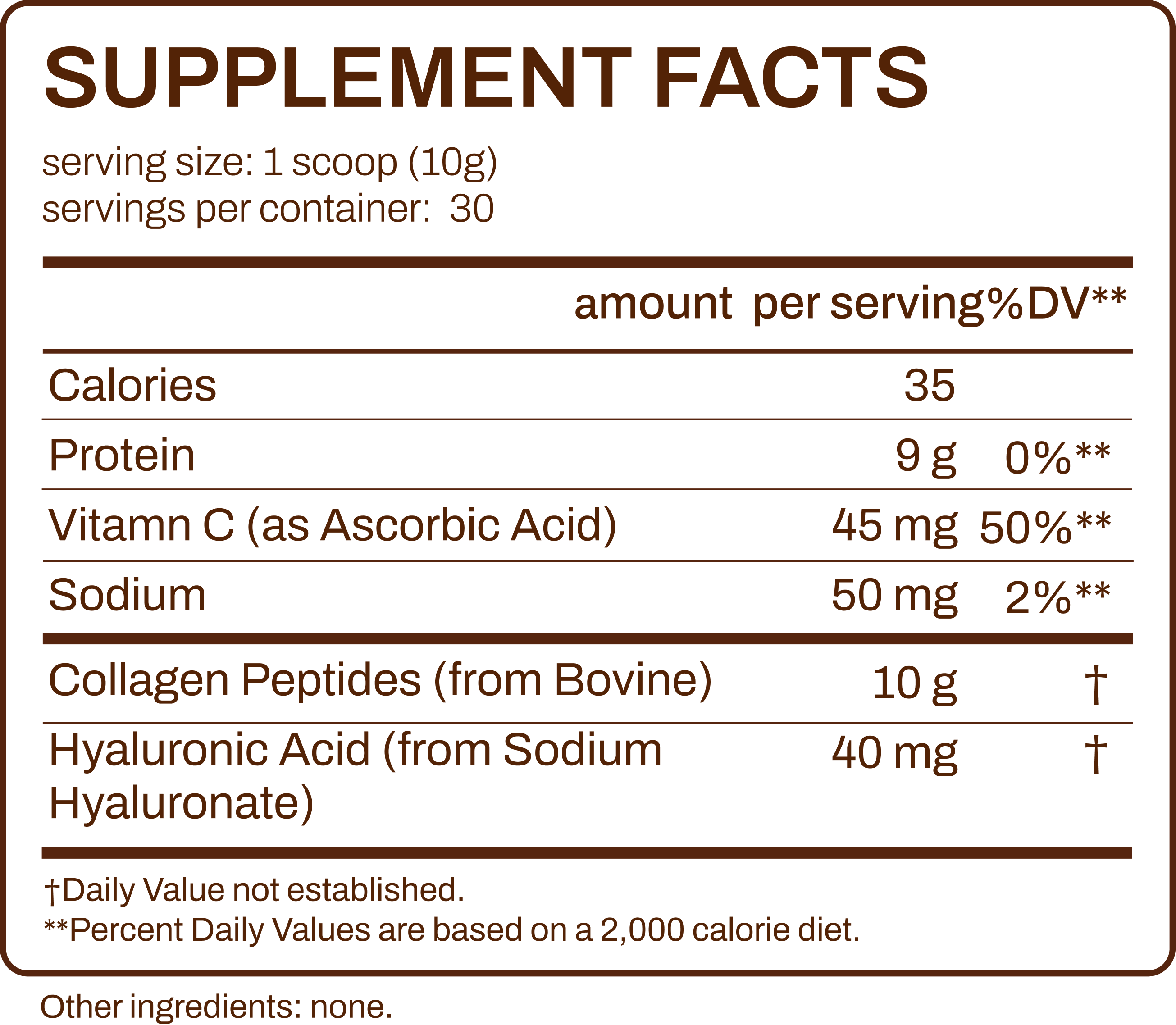 Supplement facts